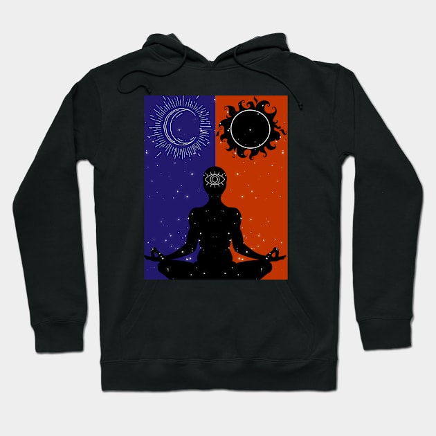 Enlightenment Under the Fragmented World Hoodie by Snow Digital Designs